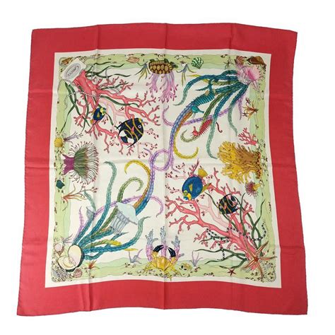 gucci scarf fish and coral|farfetch gucci scarves.